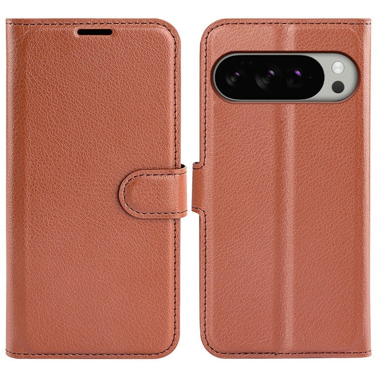 EIDERWOOD Google Pixel 10 Pro XL Kunstlæder Flip Cover m. Kortholder & Ståfunktion - Brun
