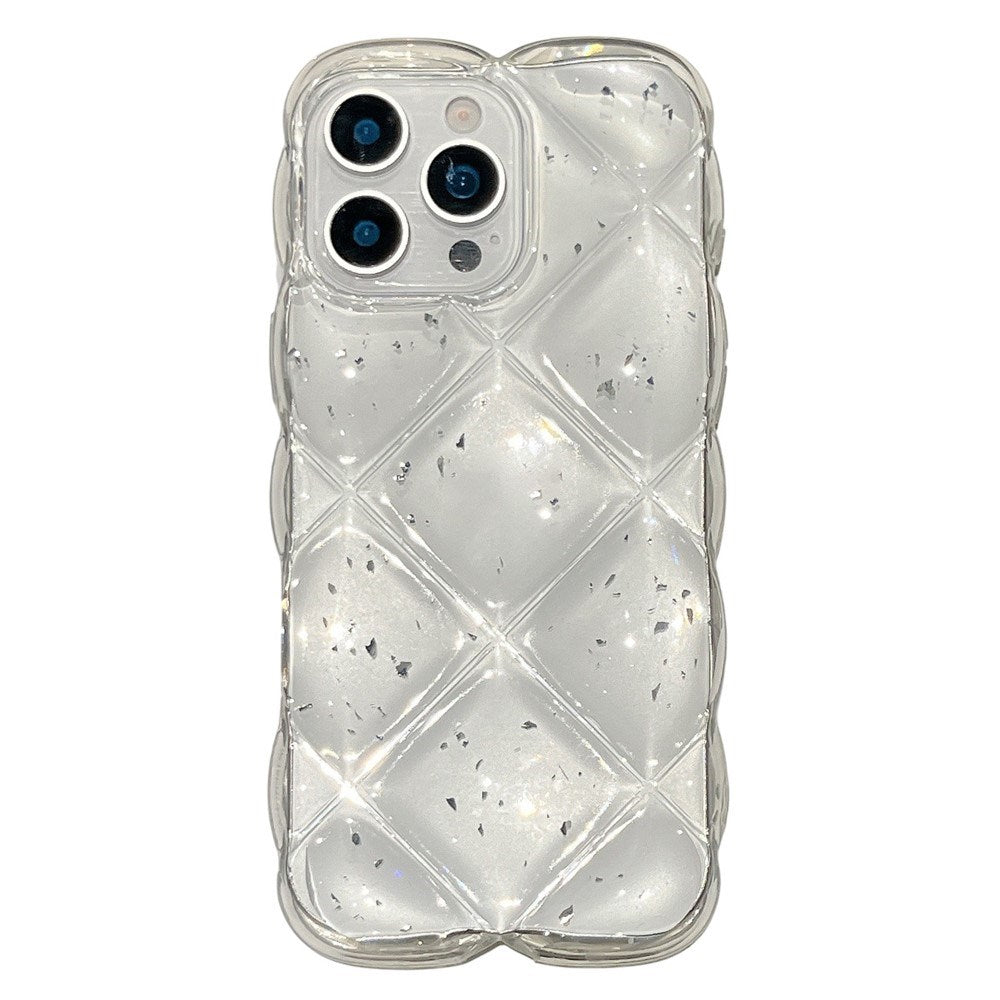 iPhone 16 Pro Max EIDERWOOD Tekstureret Fleksibelt Plast Cover - Gennemsigtig / Sølv