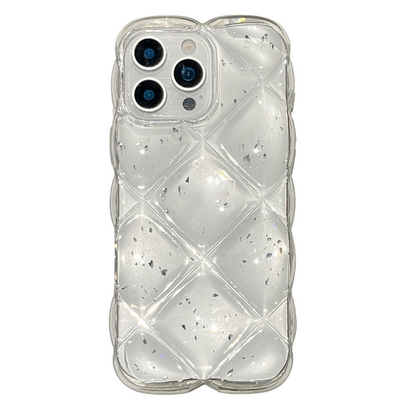 iPhone 16 Pro Max EIDERWOOD Tekstureret Fleksibelt Plast Cover - Gennemsigtig / Sølv