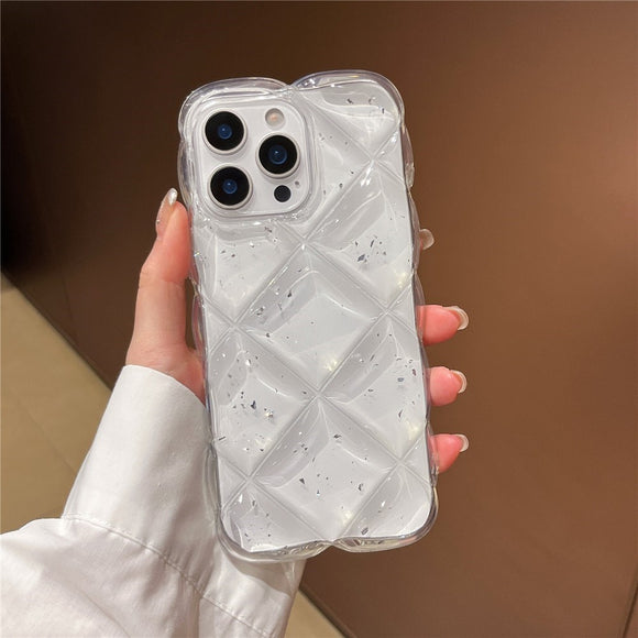 iPhone 16 Pro Max EIDERWOOD Tekstureret Fleksibelt Plast Cover - Gennemsigtig / Sølv