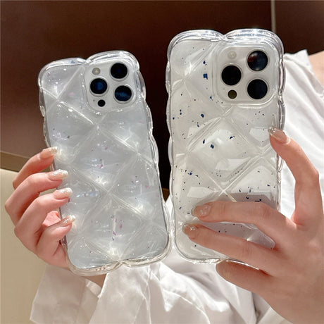 iPhone 16 Pro Max EIDERWOOD Tekstureret Fleksibelt Plast Cover - Gennemsigtig / Sølv