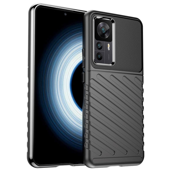 Xiaomi 12T / 12T Pro Thunder Series Twill Plastik Cover - Sort