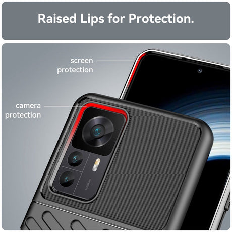 Xiaomi 12T / 12T Pro Thunder Series Twill Plastik Cover - Sort