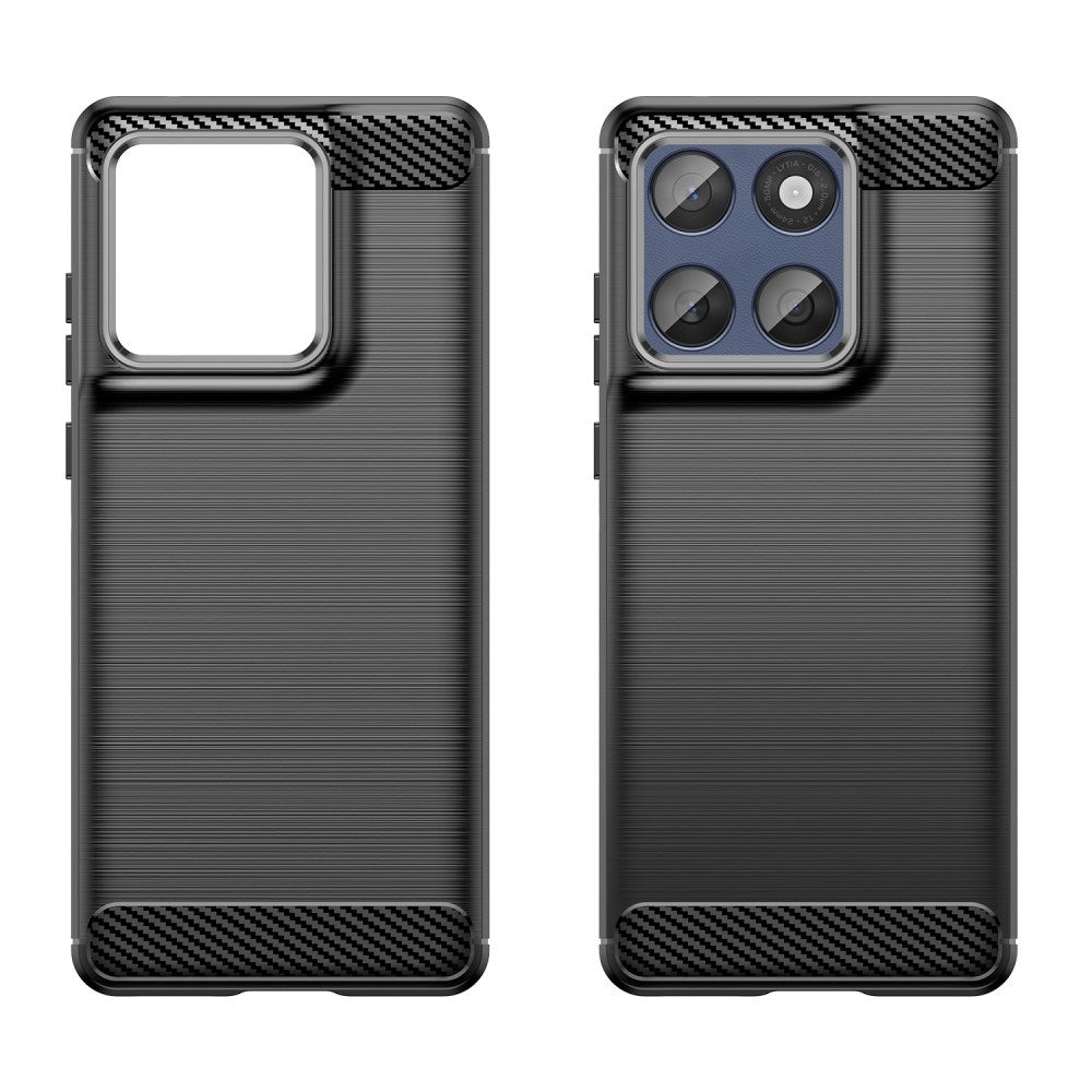 EIDERWOOD Motorola Edge 60 / Edge 60 Fusion Brushed Carbon Cover - Sort