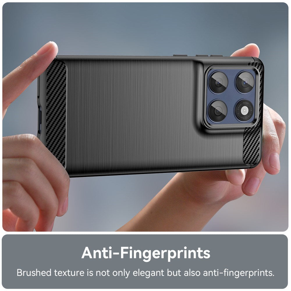 EIDERWOOD Motorola Edge 60 / Edge 60 Fusion Brushed Carbon Cover - Sort