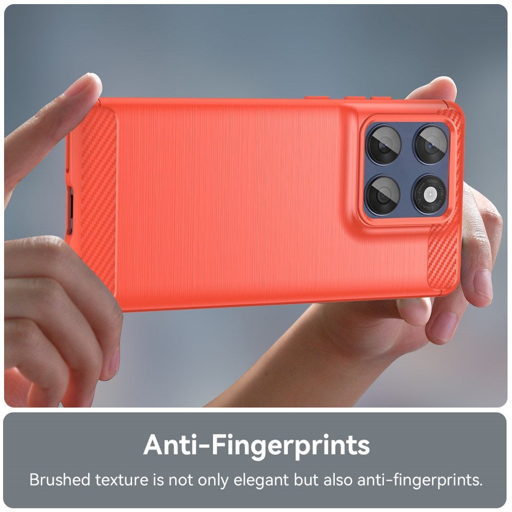 EIDERWOOD Motorola Edge 60 / Edge 60 Fusion Brushed Carbon Cover - Rød