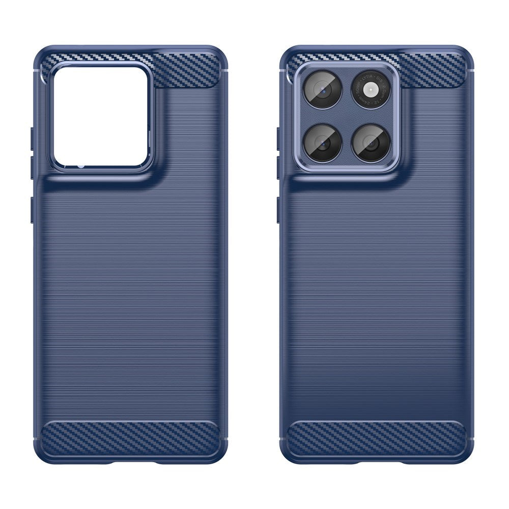 EIDERWOOD Motorola Edge 60 / Edge 60 Fusion Brushed Carbon Cover - Blå