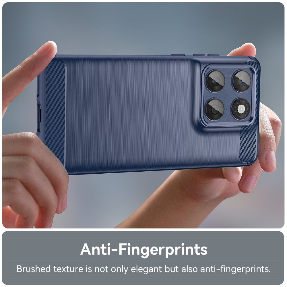 EIDERWOOD Motorola Edge 60 / Edge 60 Fusion Brushed Carbon Cover - Blå