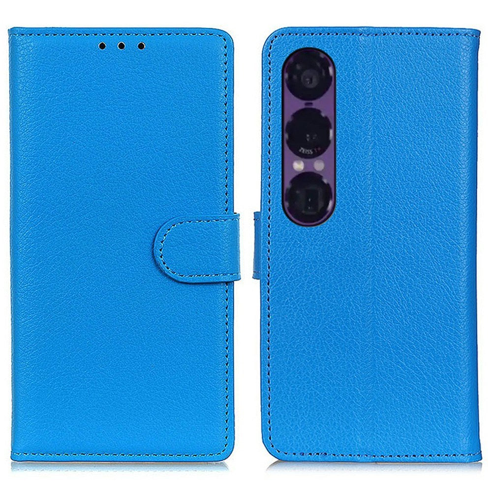 EIDERWOOD Sony Xperia 1 VII Kunstlæder Flip Cover m. Kortholder & Ståfunktion - Blå