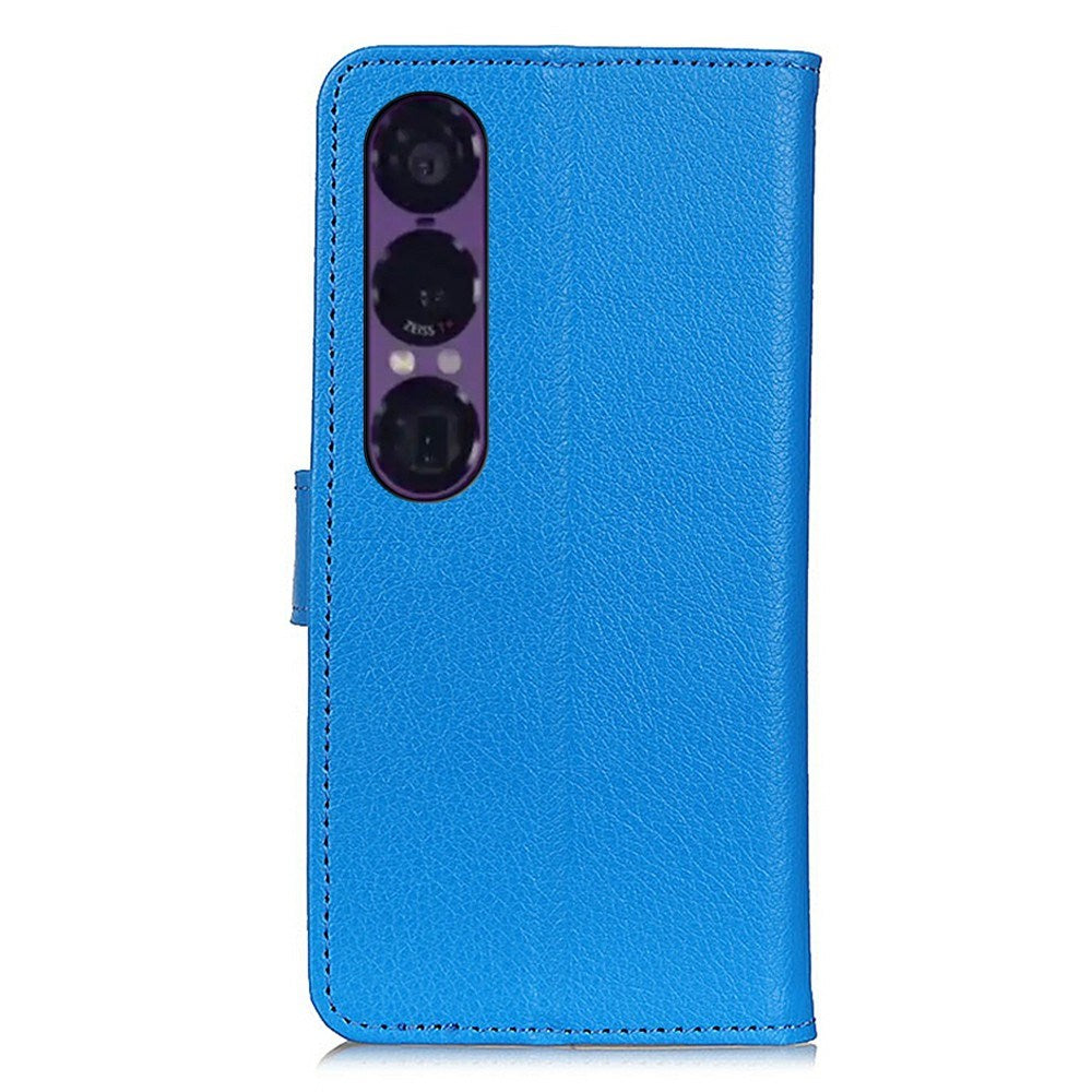 EIDERWOOD Sony Xperia 1 VII Kunstlæder Flip Cover m. Kortholder & Ståfunktion - Blå