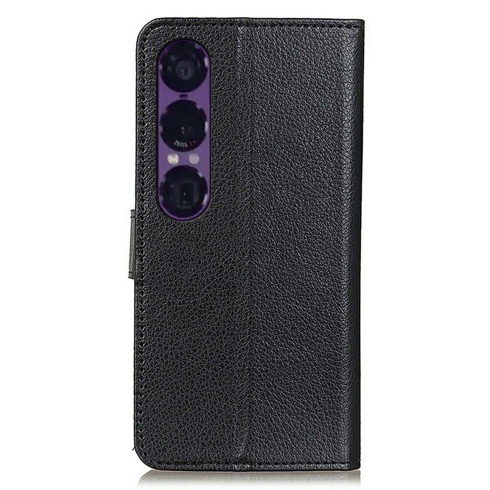 EIDERWOOD Sony Xperia 1 VII Kunstlæder Flip Cover m. Kortholder & Ståfunktion - Sort