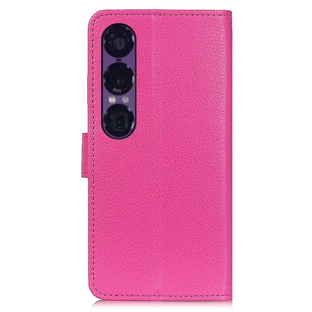 EIDERWOOD Sony Xperia 1 VII Kunstlæder Flip Cover m. Kortholder & Ståfunktion - Lyserød