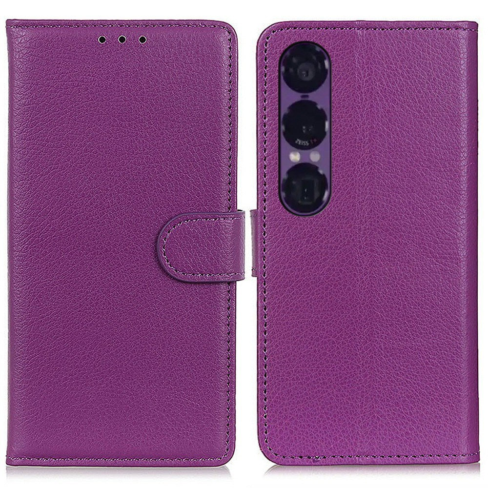 EIDERWOOD Sony Xperia 1 VII Kunstlæder Flip Cover m. Kortholder & Ståfunktion - Lilla