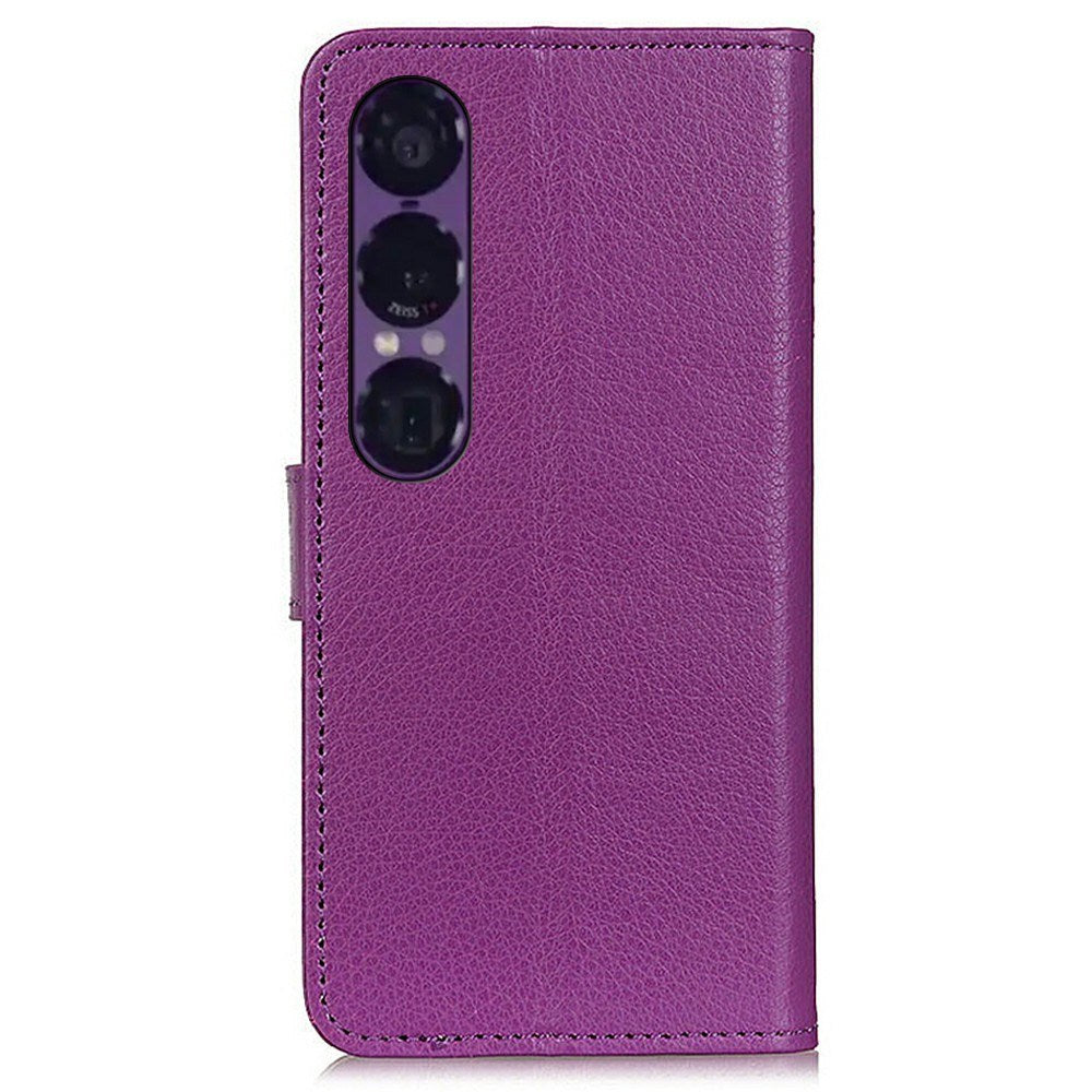EIDERWOOD Sony Xperia 1 VII Kunstlæder Flip Cover m. Kortholder & Ståfunktion - Lilla