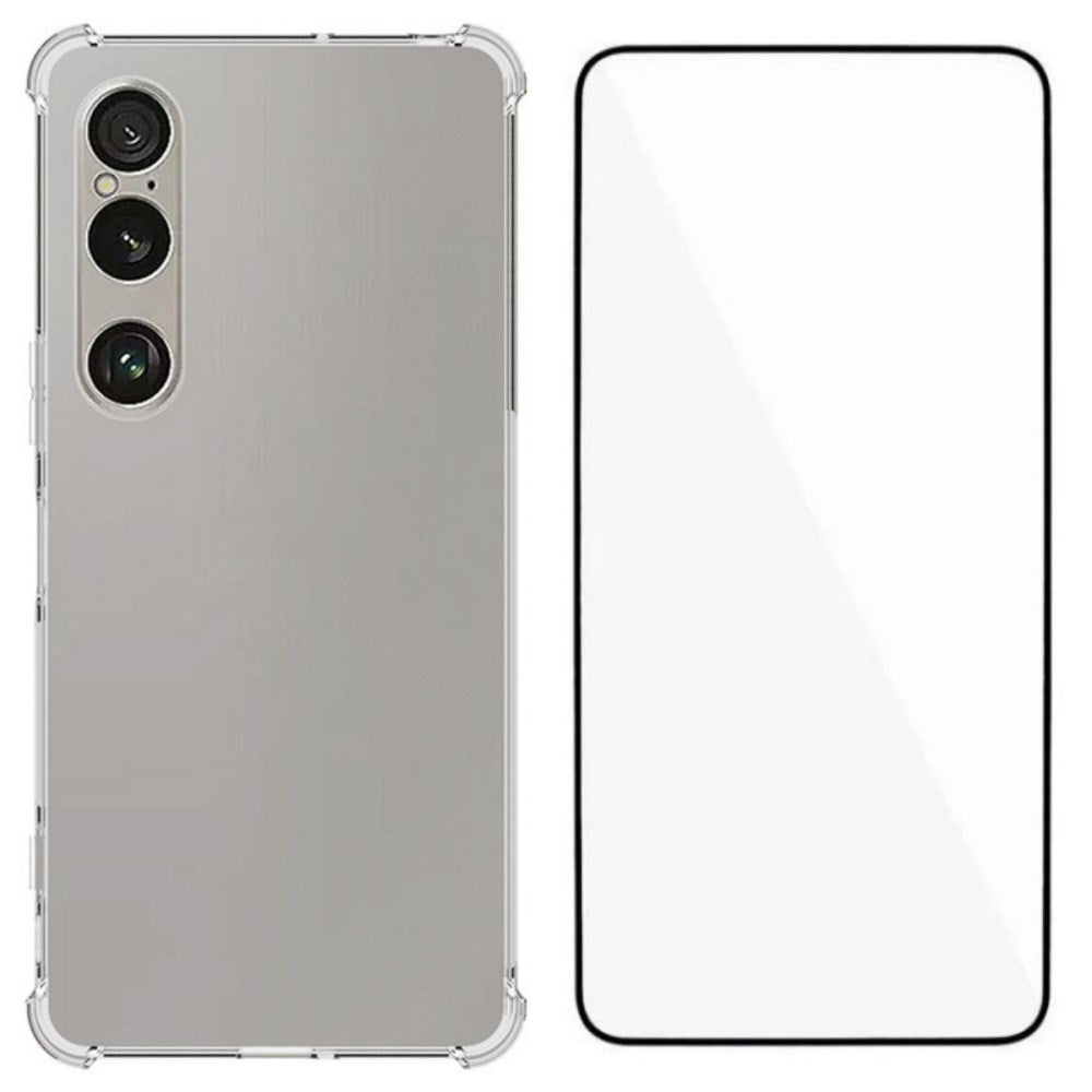 EIDERWOOD Sony Xperia 1 VII 2-i-1 Fleksibelt Plastik Cover m. Hærdet Skærmbeskyttelsesglas - Gennemsigtig