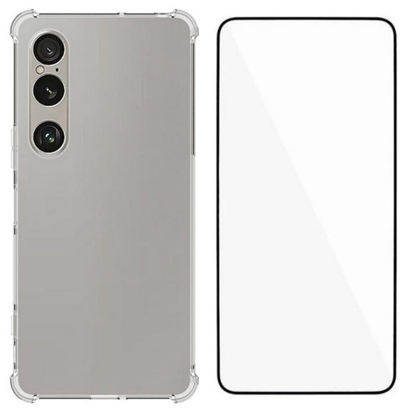 EIDERWOOD Sony Xperia 1 VII 2-i-1 Fleksibelt Plastik Cover m. Hærdet Skærmbeskyttelsesglas - Gennemsigtig