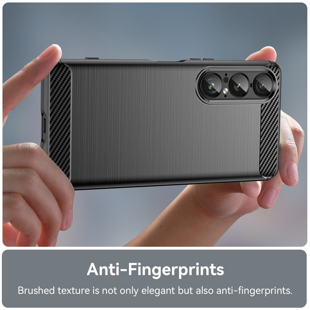 EIDERWOOD Sony Xperia 1 VII Brushed Carbon Cover - Sort