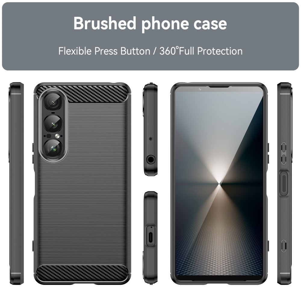 EIDERWOOD Sony Xperia 1 VII Brushed Carbon Cover - Sort
