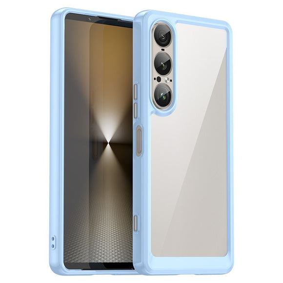 EIDERWOOD Sony Xperia 1 VII Hybrid Plastik Cover - Gennemsigtig / Blå