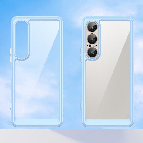 EIDERWOOD Sony Xperia 1 VII Hybrid Plastik Cover - Gennemsigtig / Blå