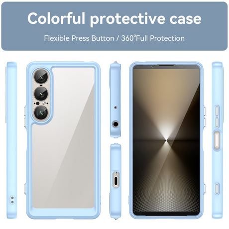 EIDERWOOD Sony Xperia 1 VII Hybrid Plastik Cover - Gennemsigtig / Blå