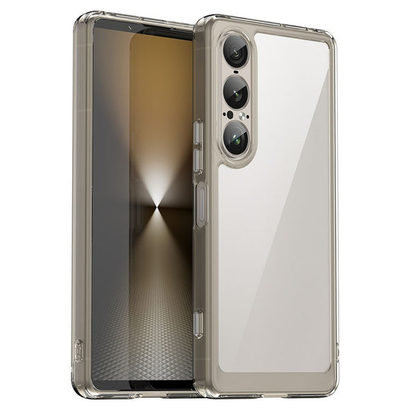 EIDERWOOD Sony Xperia 1 VII Hybrid Plastik Cover - Gennemsigtig / Grå