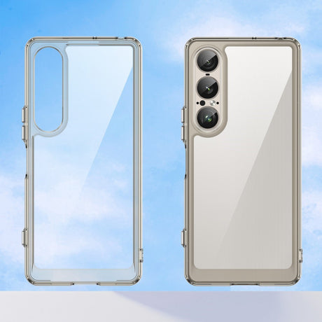 EIDERWOOD Sony Xperia 1 VII Hybrid Plastik Cover - Gennemsigtig / Grå
