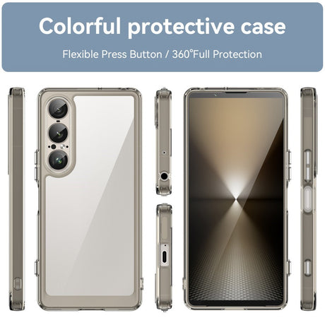 EIDERWOOD Sony Xperia 1 VII Hybrid Plastik Cover - Gennemsigtig / Grå