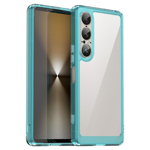 EIDERWOOD Sony Xperia 1 VII Hybrid Plastik Cover - Gennemsigtig / Turkis