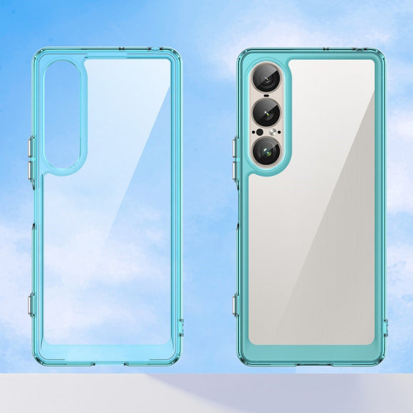 EIDERWOOD Sony Xperia 1 VII Hybrid Plastik Cover - Gennemsigtig / Turkis