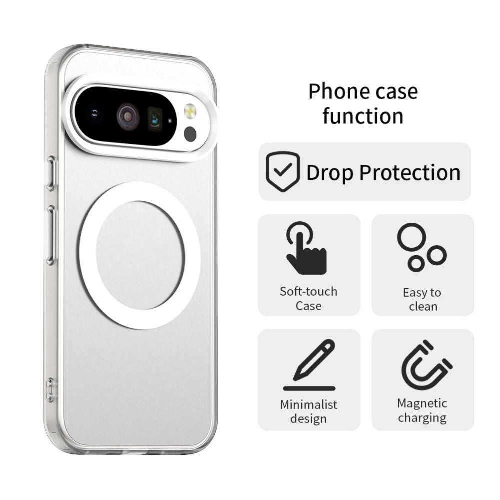 EIDERWOOD Google Pixel 10 / 10 Pro Hybrid Plast Cover - MagSafe Kompatibel - Gennemsigtig / Hvid
