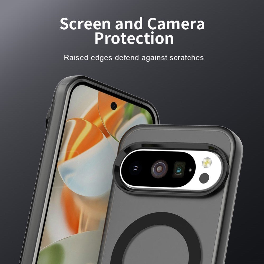 EIDERWOOD Google Pixel 10 / 10 Pro Hybrid Plast Cover - MagSafe Kompatibel - Gennemsigtig / Sort