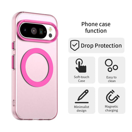 EIDERWOOD Google Pixel 10 / 10 Pro Hybrid Plast Cover - MagSafe Kompatibel - Gennemsigtig / Lyserød