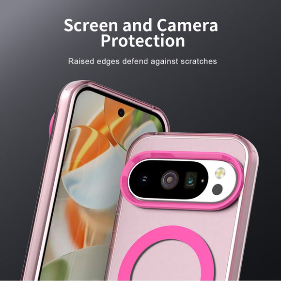 EIDERWOOD Google Pixel 10 / 10 Pro Hybrid Plast Cover - MagSafe Kompatibel - Gennemsigtig / Lyserød