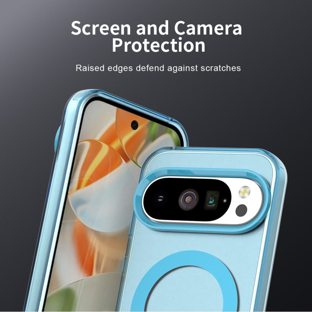 EIDERWOOD Google Pixel 10 / 10 Pro Hybrid Plast Cover - MagSafe Kompatibel - Gennemsigtig / Blå