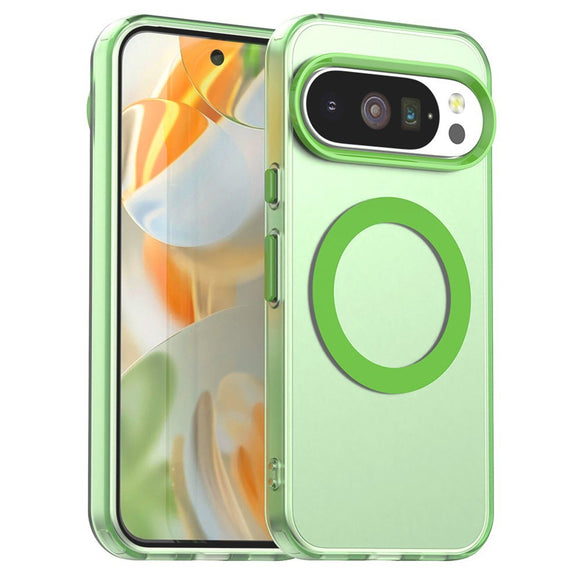 EIDERWOOD Google Pixel 10 / 10 Pro Hybrid Plast Cover - MagSafe Kompatibel - Gennemsigtig / Grøn