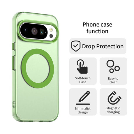 EIDERWOOD Google Pixel 10 / 10 Pro Hybrid Plast Cover - MagSafe Kompatibel - Gennemsigtig / Grøn