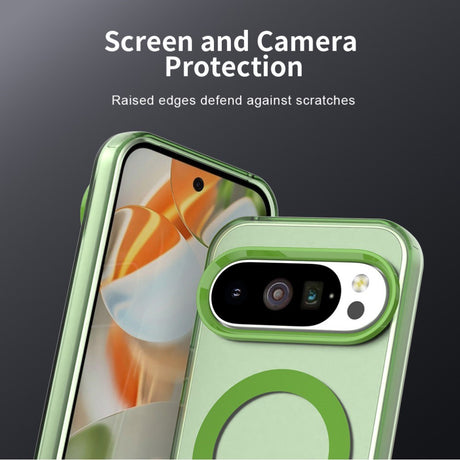 EIDERWOOD Google Pixel 10 / 10 Pro Hybrid Plast Cover - MagSafe Kompatibel - Gennemsigtig / Grøn