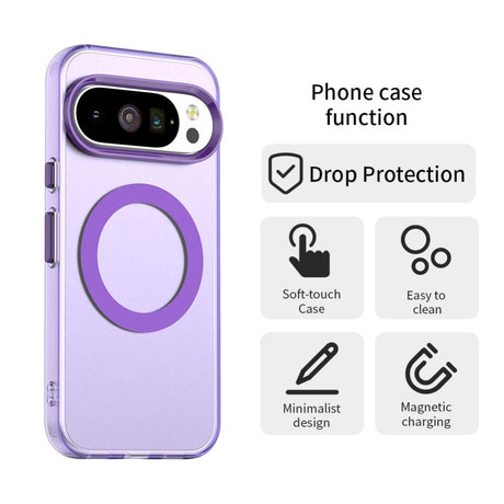 EIDERWOOD Google Pixel 10 / 10 Pro Hybrid Plast Cover - MagSafe Kompatibel - Gennemsigtig / Lilla
