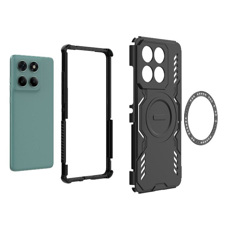 EIDERWOOD Motorola Edge 60 / Edge 60 Fusion Hybrid Plastik Cover m. Varmeafledning - Sort