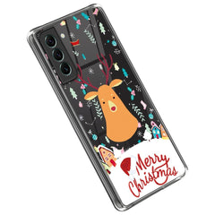 Samsung Galaxy S23 Fleksibelt Plast Jule Cover - Merry Christmas - Rensdyr