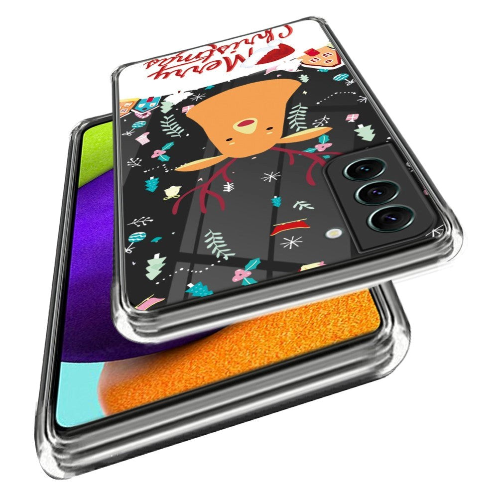 Samsung Galaxy S23 Fleksibelt Plast Jule Cover - Merry Christmas - Rensdyr