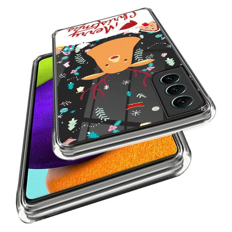Samsung Galaxy S23 Fleksibelt Plast Jule Cover - Merry Christmas - Rensdyr