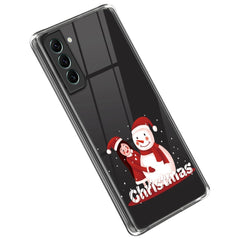 Samsung Galaxy S23 Fleksibelt Plast Julecover - Pige med Snemand