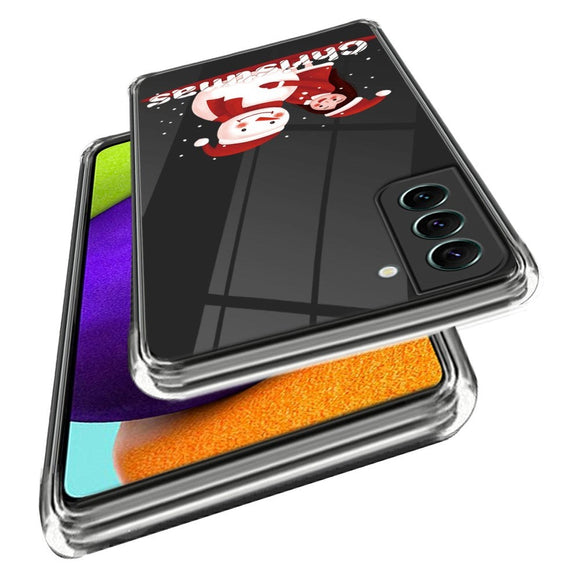 Samsung Galaxy S23 Fleksibelt Plast Julecover - Pige med Snemand