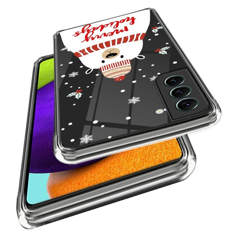 Samsung Galaxy S23 Fleksibelt Plast Jule Cover - Julebjørn