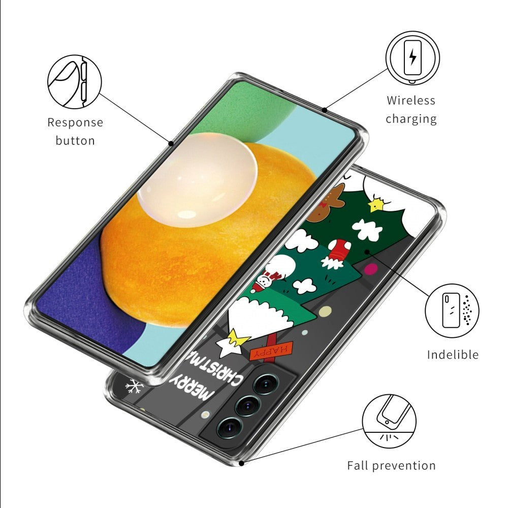 Samsung Galaxy S23 Fleksibelt Plast Julecover - Juletræ