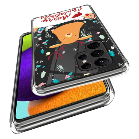 Samsung Galaxy S22 Ultra Fleksibelt Plast Julecover - Rensdyr