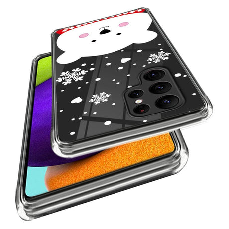 Samsung Galaxy S22 Ultra Fleksibelt Plast Julecover - Buttet Isbjørn