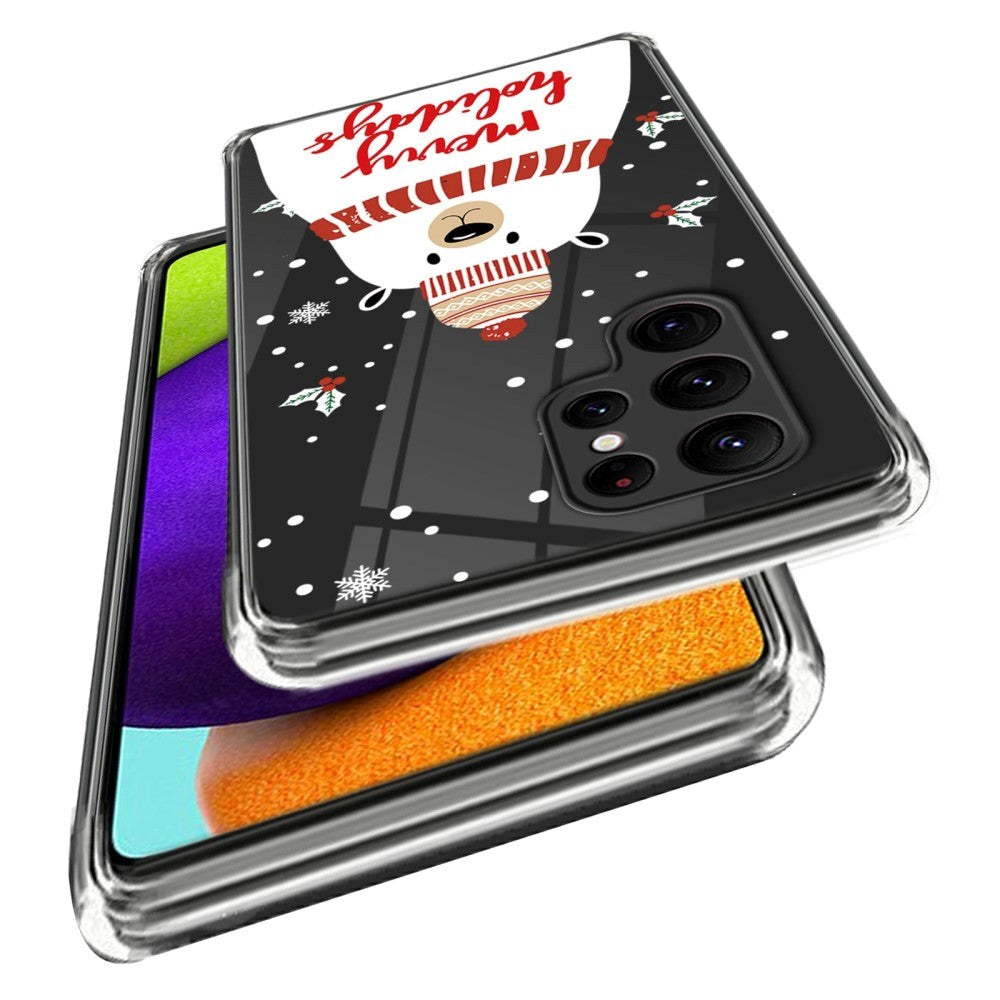 Samsung Galaxy S22 Ultra Fleksibelt Plast Julecover - Isbjørn